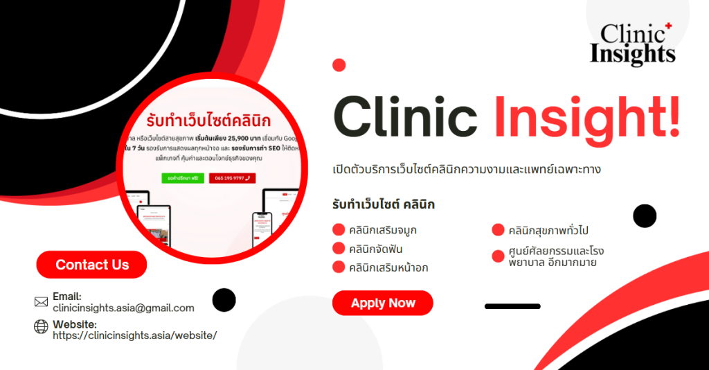ClinicInsights มาแล้ว บริการเว็บไซต์คลินิก ดีไซน์สวย ฟังก์ชันครบ