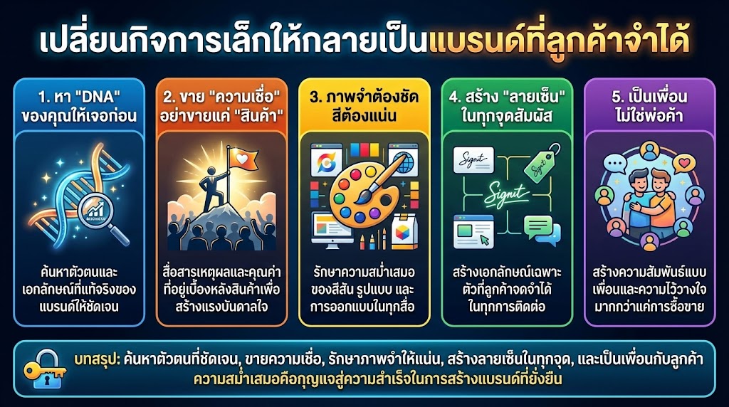 เปลี่ยนกิจการเล็กให้กลายเป็นแบรนด์ที่ลูกค้าจำได้